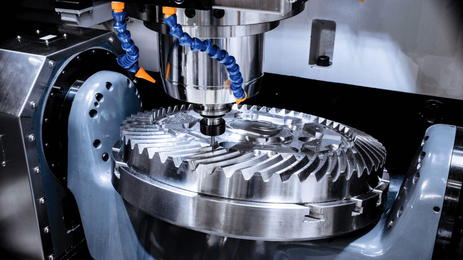 Vertical milling is a machining process