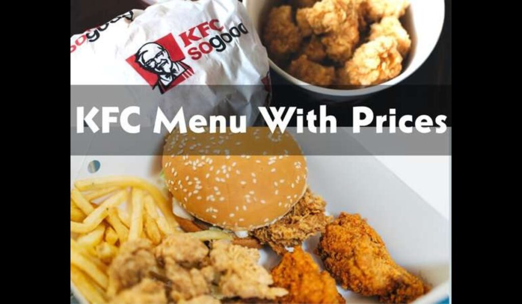 KFC Menu with Prices