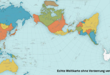 Echte Weltkarte ohne Verzerrung verstehen