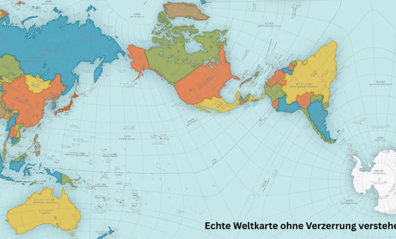 Echte Weltkarte ohne Verzerrung verstehen
